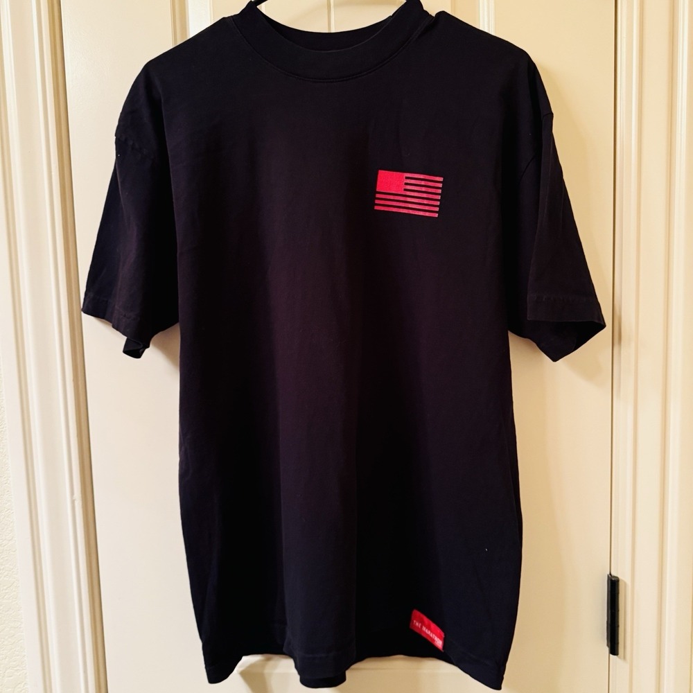 The Marathon Clothing Shirt Mens M Black Nipsey Hussle TMC Flag Graphic Rap Tee